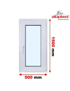 Okno PCV 50 x 150 cm Rozwierne Trzyszybowe Aluplast IDEAL 7000