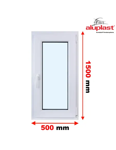 Okno PCV 50 x 150 cm Rozwierne Trzyszybowe Aluplast IDEAL 7000