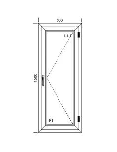Okno PCV 60 x 150 cm Rozwierne Trzyszybowe Aluplast IDEAL 7000 2