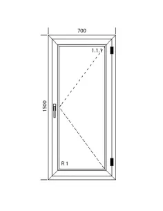 Okno PCV 70 x 150 cm Rozwierne Trzyszybowe Aluplast IDEAL 7000 2