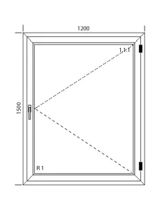 Okno PCV 120 x 150 cm Rozwierne Trzyszybowe Aluplast IDEAL 7000 2