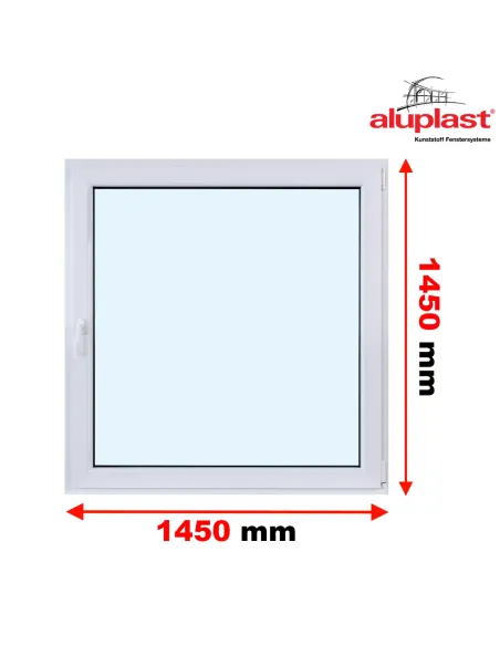 Okno PCV 145 x 145 cm Rozwierne Trzyszybowe Aluplast IDEAL 7000