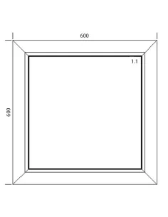 Okno PCV 60 x 60 cm FIX (Stałe) Aluplast IDEAL 7000 2