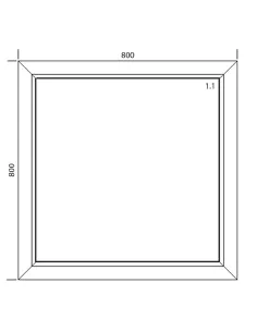 Okno PCV 80 x 80 cm FIX (Stałe) Aluplast IDEAL 7000 2