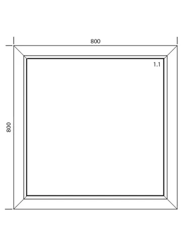 Okno PCV 80 x 80 cm FIX (Stałe) Aluplast IDEAL 7000