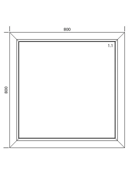 Okno PCV 80 x 80 cm FIX (Stałe) Aluplast IDEAL 7000