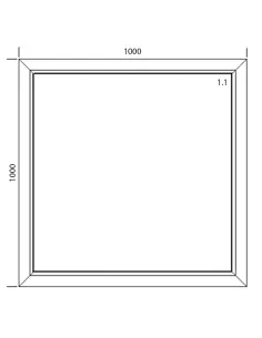 Okno PCV 100 x 100 cm FIX (Stałe) Aluplast IDEAL 7000 2