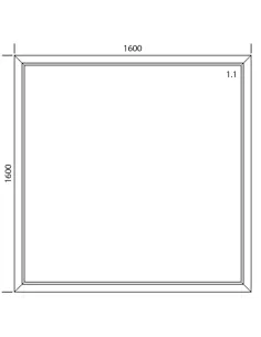 Okno PCV 160 x 160 cm FIX (Stałe) Aluplast IDEAL 7000 2