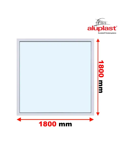 Okno PCV 180 x 180 cm FIX (Stałe) Aluplast IDEAL 7000