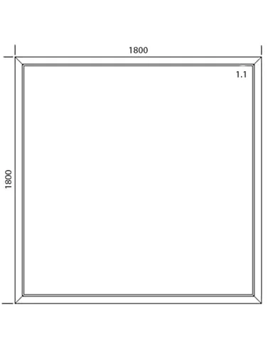 Okno PCV 180 x 180 cm FIX (Stałe) Aluplast IDEAL 7000