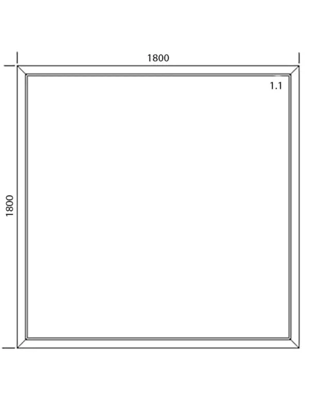 Okno PCV 180 x 180 cm FIX (Stałe) Aluplast IDEAL 7000