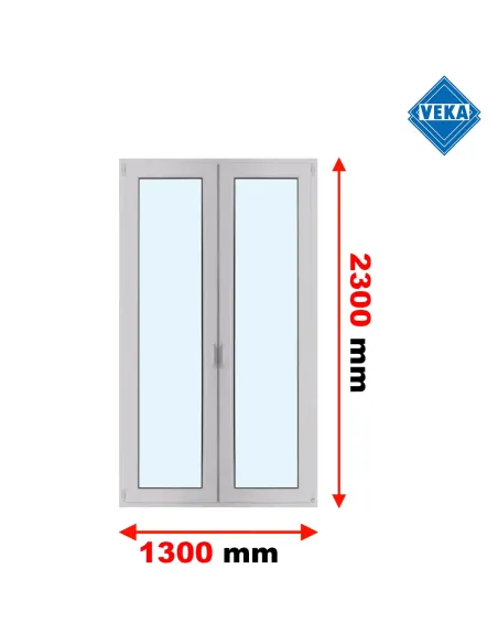 Drzwi Balkonowe PCV 1300 x 2300 mm Trzyszybowe Veka Softline 82 MD