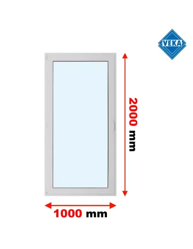 Drzwi Balkonowe PCV 1000 x 2000 mm Trzyszybowe Veka Softline 82 MD