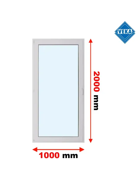 Drzwi Balkonowe PCV 1000 x 2000 mm Trzyszybowe Veka Softline 82 MD