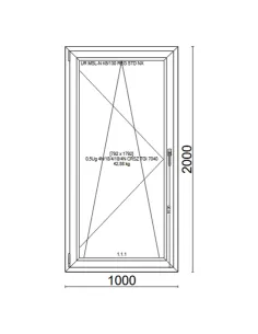 Drzwi Balkonowe PCV 1000 x 2000 mm Trzyszybowe Veka Softline 82 MD 2