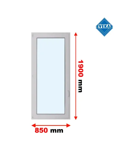 Drzwi Balkonowe PCV 850 x 1900 mm Trzyszybowe Veka Softline 82 MD