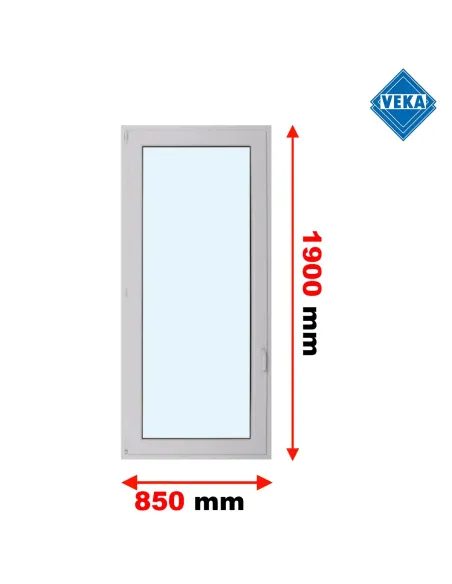 Drzwi Balkonowe PCV 850 x 1900 mm Trzyszybowe Veka Softline 82 MD