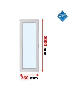 Drzwi Balkonowe PCV 750 x 2000 mm Trzyszybowe Veka Softline 82 MD