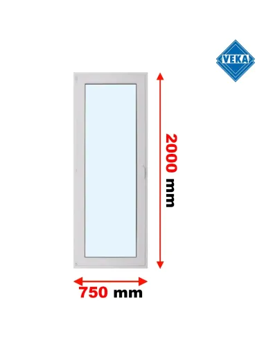 Drzwi Balkonowe PCV 750 x 2000 mm Trzyszybowe Veka Softline 82 MD