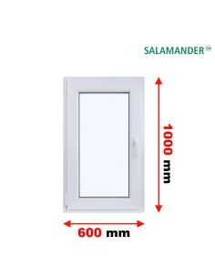 Okno PCV 60 x 100 cm Rozwierno-Uchylne Trzyszybowe Salamander BluEvolution 82
