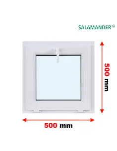Okno PCV 50 x 50 cm Uchylne Trzyszybowe Salamander BluEvolution 82