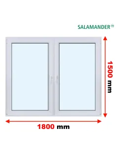Okno PCV 180 x 150 cm Rozwierne | Rozwierno-Uchylne Trzyszybowe Salamander BluEvolution 82