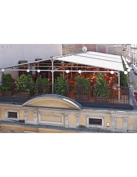Pergola przyścienna 150 x 300 cm - materiałowa