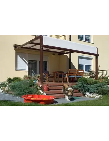 Pergola przyścienna 150 x 300 cm - materiałowa