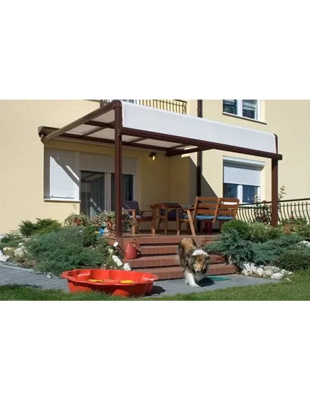 Pergola przyścienna 150 x 300 cm - materiałowa