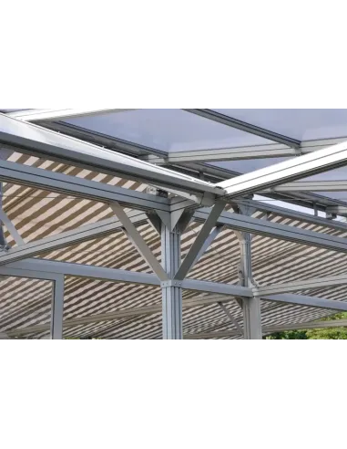 Pergola przyścienna 400 x 700 cm - materiałowa