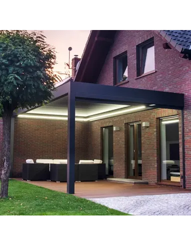 Pergola SB 500 przyścienna 3000 x 5000 mm - lamelowa
