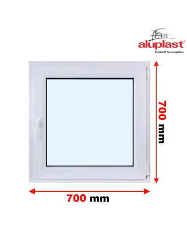 Okno PCV 70 x 70 cm Rozwierno-Uchylne Dwuszybowe Aluplast IDEAL 4000