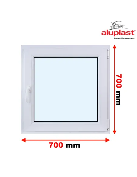 Okno PCV 70 x 70 cm Rozwierno-Uchylne Dwuszybowe Aluplast IDEAL 4000
