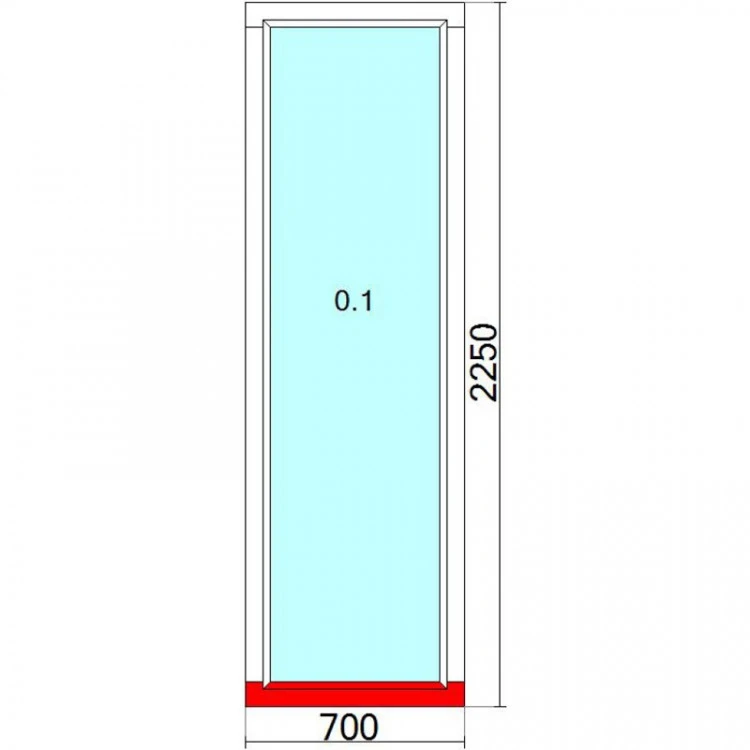 Okno drewniane 700 x 2250 mm