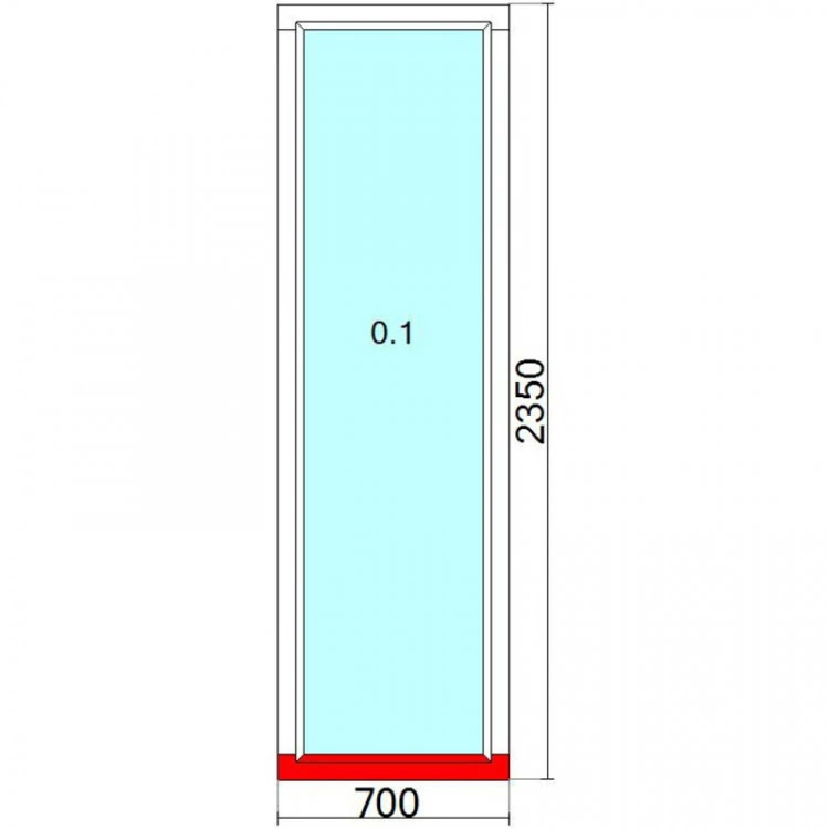 Okno drewniane 700 x 2350 mm