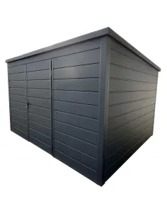 Metalowy Domek Narzędziowy Ogrodowy 300x200 cm - Antracytowy