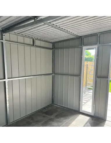 Metalowy Domek Narzędziowy Ogrodowy 300x200 cm - Antracytowy