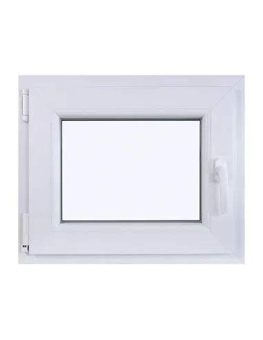 Okno PCV Rozwierno-Uchylne 600 x 500 mm Dwuszybowe Białe