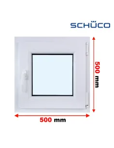 Okno PCV 50 x 50 cm Rozwierne Trzyszybowe Schüco LivIng 82