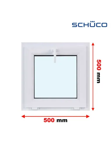 Okno PCV 500 x 500 Uchylne Trzyszybowe Schüco LivIng 82
