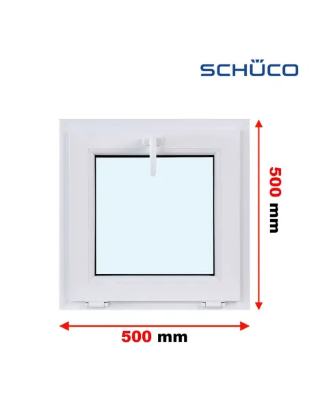 Okno PCV 500 x 500 Uchylne Trzyszybowe Schüco LivIng 82