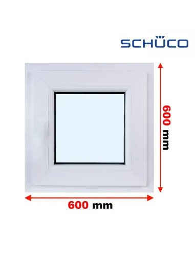 Okno PCV 60 x 60 cm Rozwierne Trzyszybowe Schüco LivIng 82