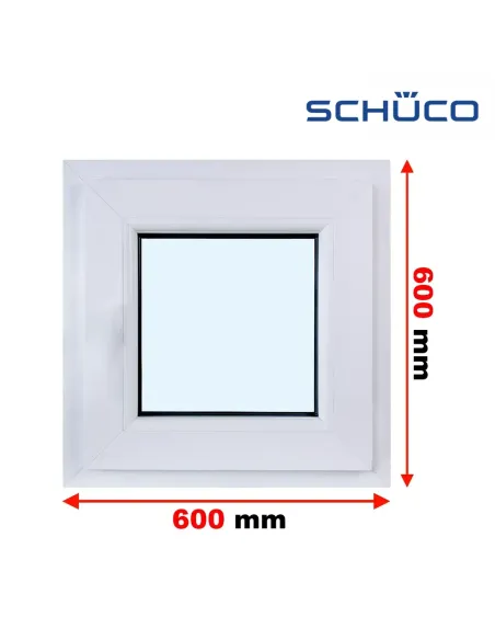 Okno PCV 60 x 60 cm Rozwierne Trzyszybowe Schüco LivIng 82