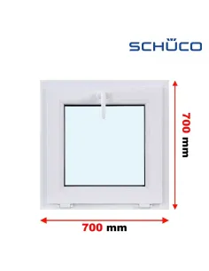Okno PCV 70 x 70 cm Uchylne Trzyszybowe Schüco LivIng 82