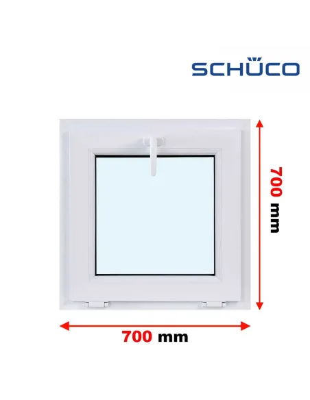 Okno PCV 70 x 70 cm Uchylne Trzyszybowe Schüco LivIng 82