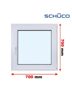 Okno PCV 70 x 70 cm Rozwierne Trzyszybowe Schüco LivIng 82