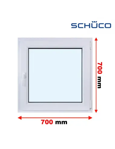 Okno PCV 70 x 70 cm Rozwierne Trzyszybowe Schüco LivIng 82