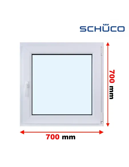 Okno PCV 70 x 70 cm Rozwierne Trzyszybowe Schüco LivIng 82