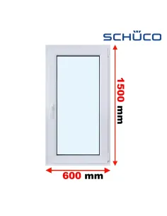 Okno PCV 60 x 150 cm Rozwierne Trzyszybowe Schüco LivIng 82