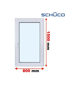 Okno PCV 80 x 150 cm Rozwierne Trzyszybowe Schüco LivIng 82